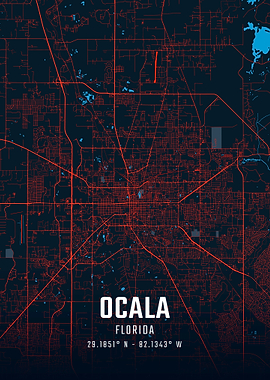 Ocala Florida City Map