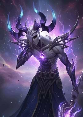 Dark Fantasy Sorcerer with Horns