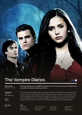 The Vampire Diaries TV Show Poster