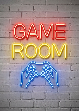 Neon Game Room Sign