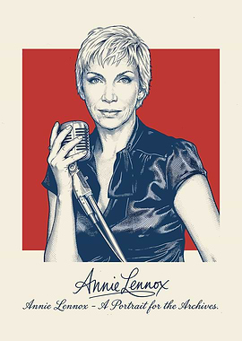 Annie Lennox Portrait with Microphone