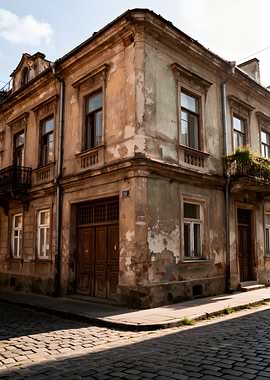 Old European Corner Building