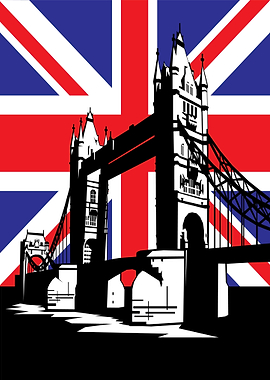 Tower Bridge and Union Jack