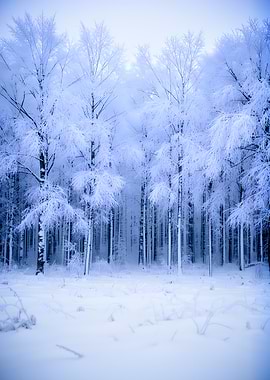 Frosted Forest in Winter