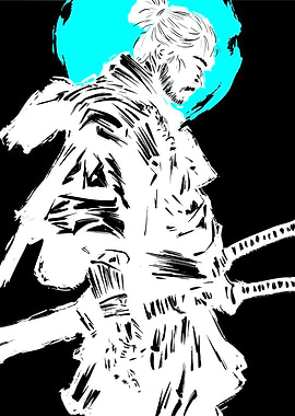 Samurai Warrior with Swords