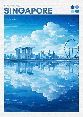 Singapore Skyline Reflection