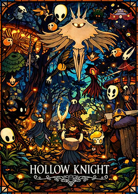 Hollow Knight Stained Glass Poster