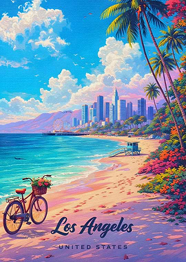 Los Angeles Beach Scene