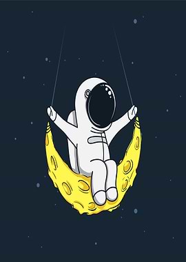 Astronaut on a Moon Swing