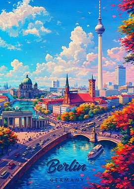 Vibrant Berlin Cityscape with Fernsehturm