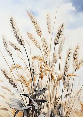 Botanical Wheat Field