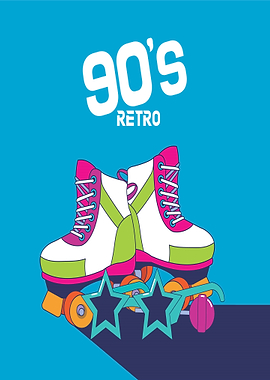 90's Retro Roller Skates and Sunglasses