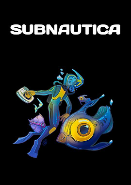Subnautica Diver and Leviathan
