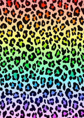 Rainbow Leopard Print Pattern