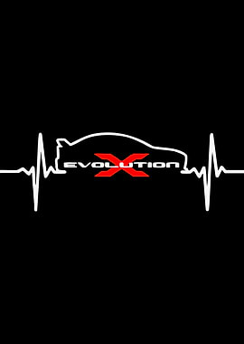 Evolution X Car Heartbeat Graphic