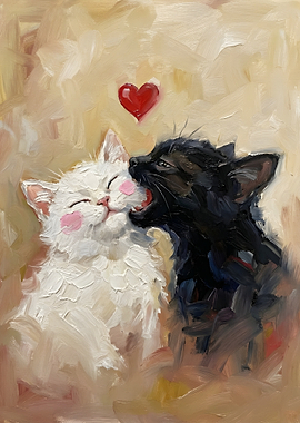 Two Kittens in Love