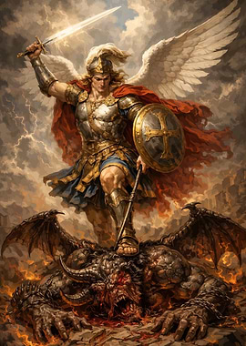 Archangel Michael Defeating Demon