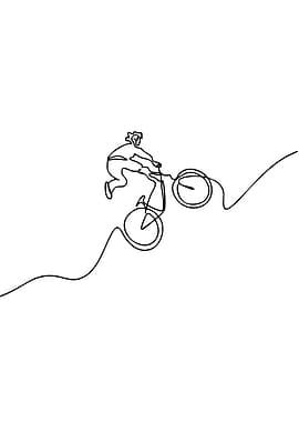 Cyclist performing a jump