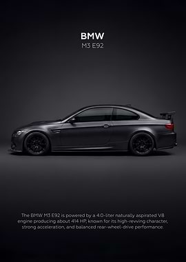 BMW M3 E92 Side Profile