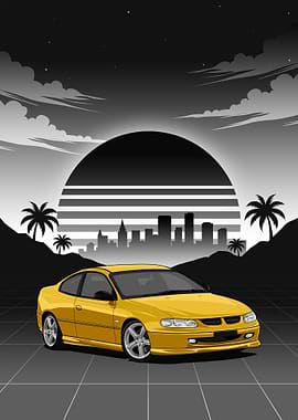 Yellow Holden Coupe Concept 1998