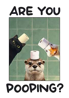 Animals with Toilet Paper on Heads