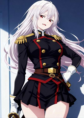 Anime Girl in Military Uniform