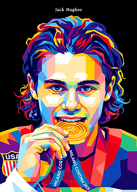 Jack Hughes Pop Art Portrait