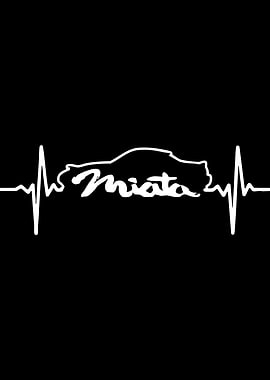 Miata Heartbeat Car Silhouette