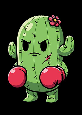 Boxing Cactus Character