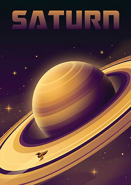 Saturn with Rocket