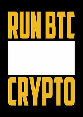 Run BTC Crypto Text Art