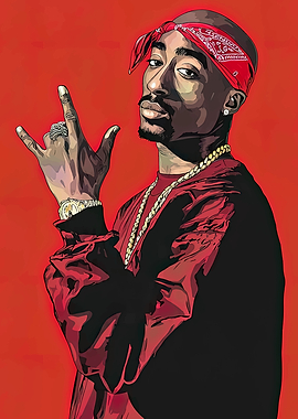 Tupac Shakur Pop Art Portrait