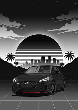 Black Hyundai i30 Fastback N