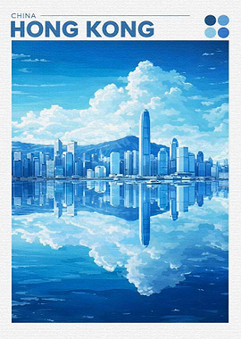 Hong Kong Skyline Reflection