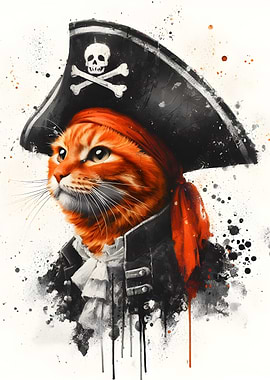 Pirate Cat Portrait