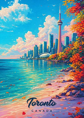 Toronto Skyline in Autumn