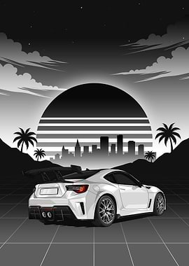 White Subaru BRZ STI Performance