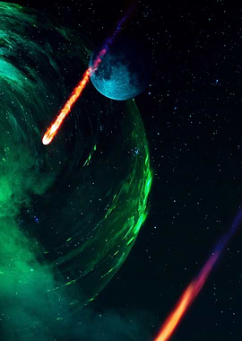 Cosmic Collision with Planets and Meteors