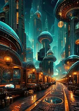 Futuristic Cityscape Market