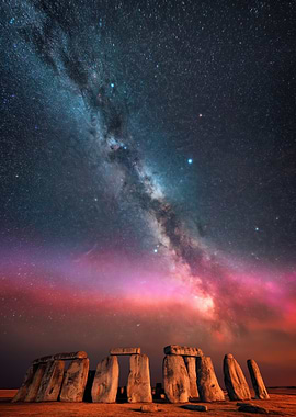 Stonehenge Under the Milky Way