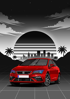 Red Seat Leon SC