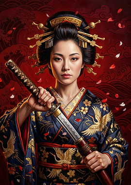 Geisha Warrior with Katana