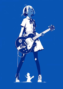 Anime Girl with Guitar