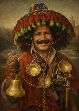 Moroccan Water Seller with Bells