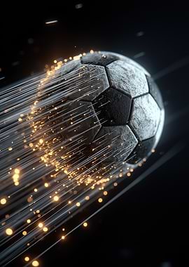Soccer Ball with Light Streaks