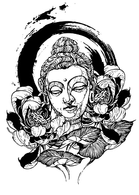 Buddha with Lotus Flowers