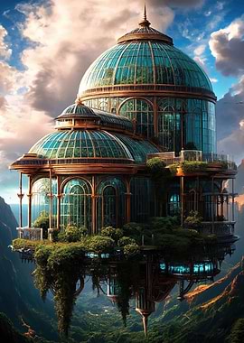 Floating Greenhouse in Mountains