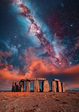 Stonehenge Under the Milky Way