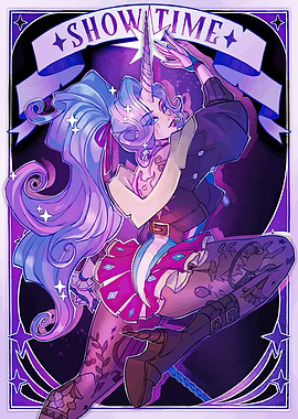 Showtime Unicorn Character Art
