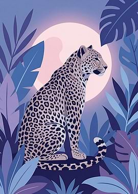 Leopard in a Tropical Jungle